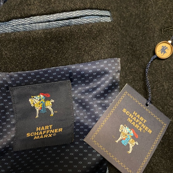 Hart Schaffner Marx Mens Wool Hanover Coat (40R) - Picture 7 of 7